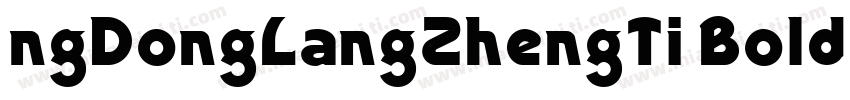 ngDongLangZhengTi Bold字体转换